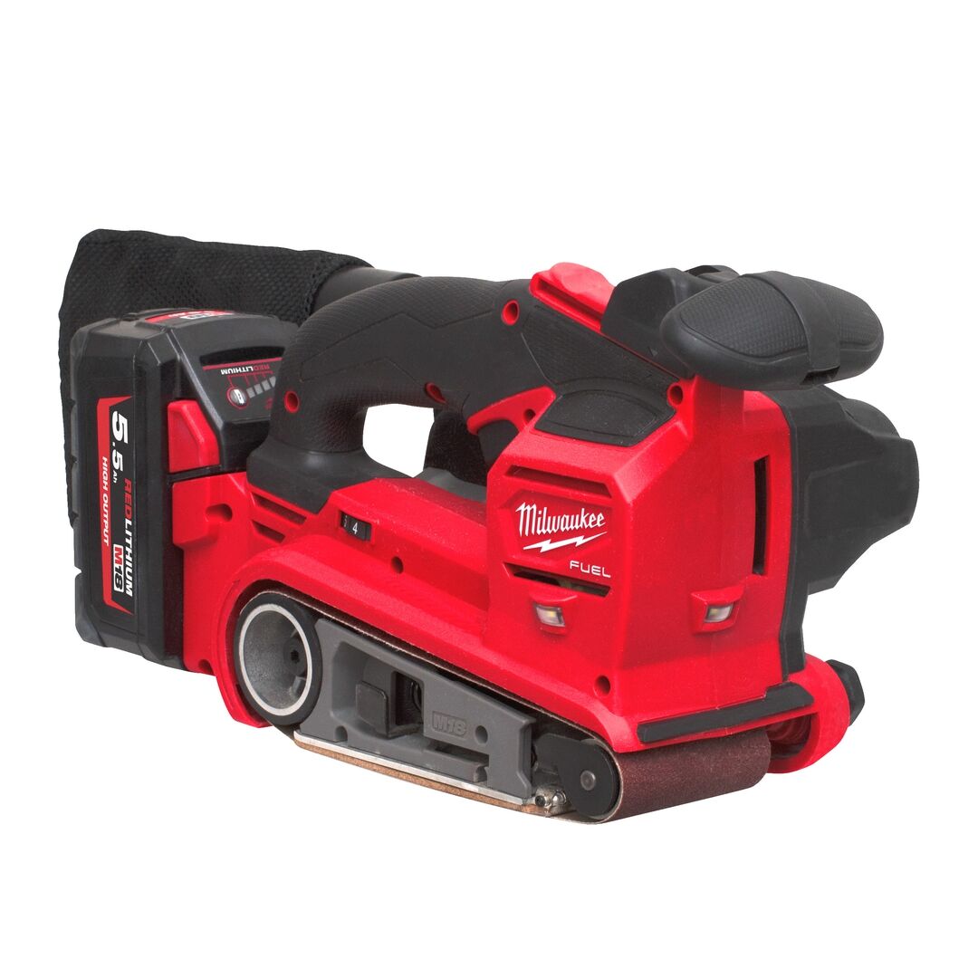 MILWAUKEE Akku-Bandschleifer M18FBTS75-502X, 2x18V/5,0Ah, Ladegerät