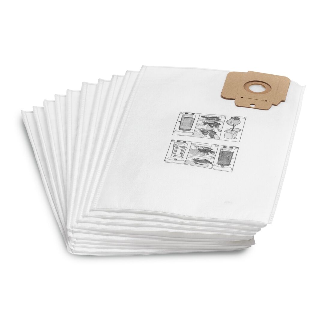 KÄRCHER Vliesfiltertüte für Sauger CV 30, CV 38, CV 48, 10 Stück