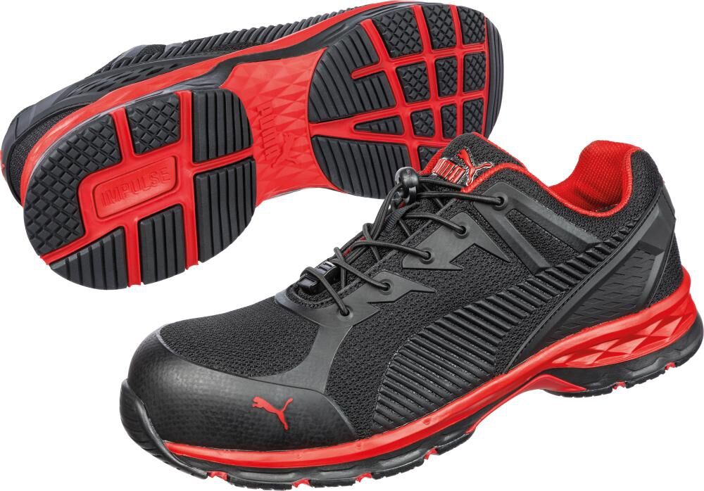 PUMA Halbschuh 643890 S1P ESD schwarz/rot Gr. 46 PUMA Halbschuh 643890 S1P ESD schwarz/rot Gr. 46