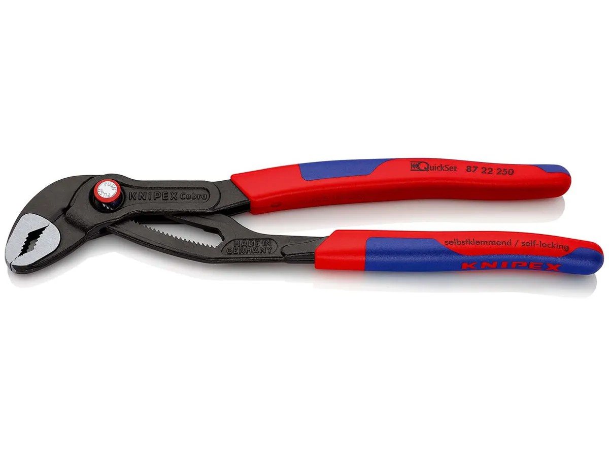 KNIPEX 87 22 250 Cobra QuickSet Hightech-Wasserpumpenzange 250mm KNIPEX 87 22 250 Cobra QuickSet Hightech-Wasserpumpenzange 250mm