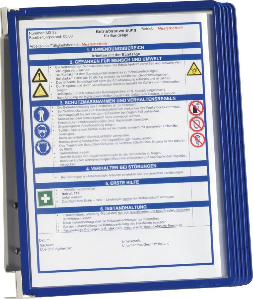 Sichttafelsystem dunkelblau, VE: 1 SET Sichttafelsystem dunkelblau, VE: 1 SET