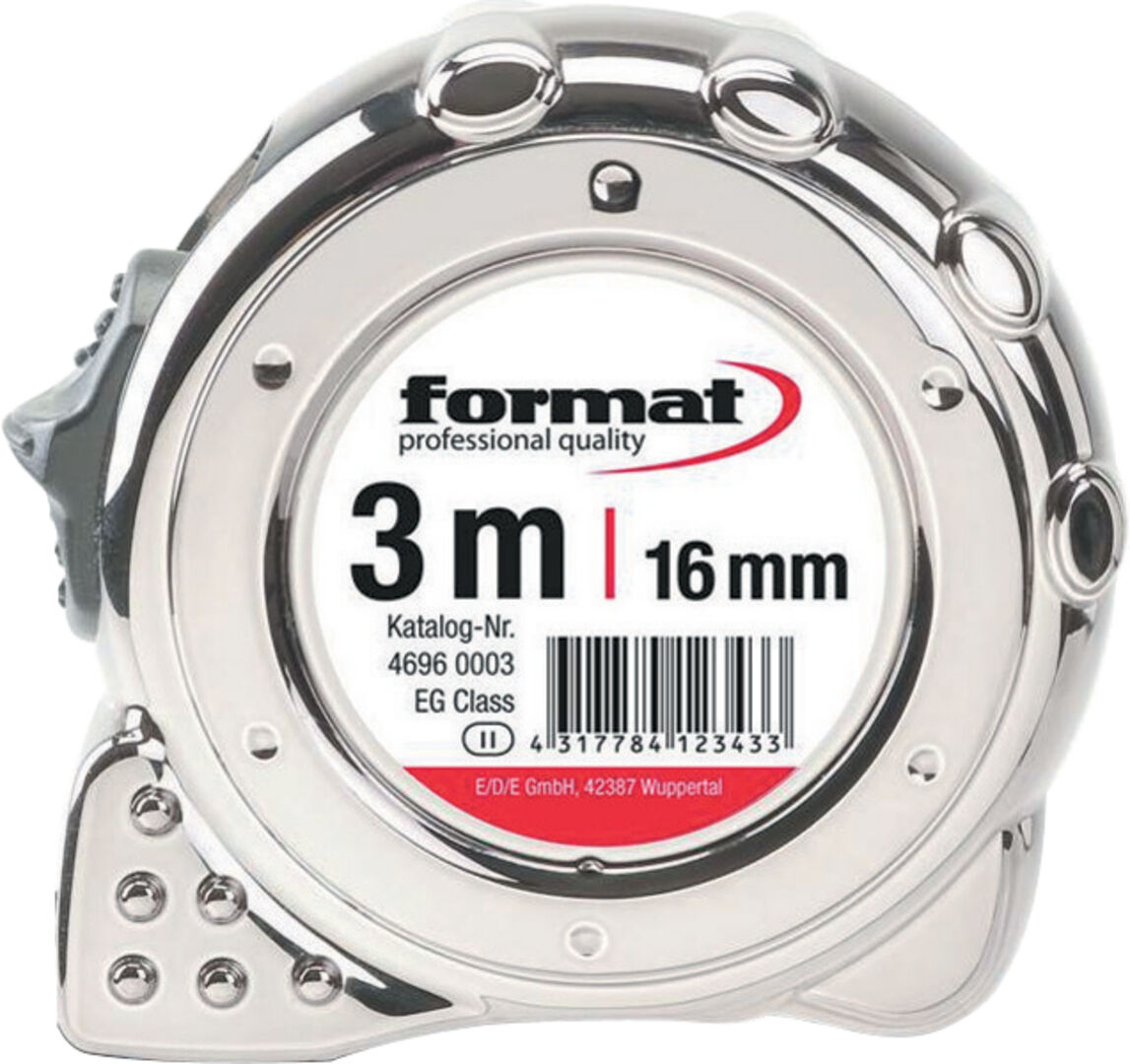 FORMAT Taschenbandmaß verchromt 5mx19mm FORMAT Taschenbandmaß verchromt 5mx19mm