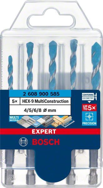BOSCH MultiConstruction Bohrer-Set HEX-9 EXPERT 4/5/6/8mm 4-tlg. 6-kant