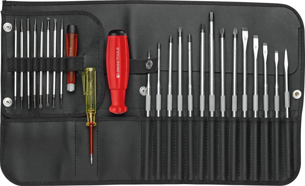 PB Swiss Tools Wechselklingen-Satz 25-teilig in Rolltasche