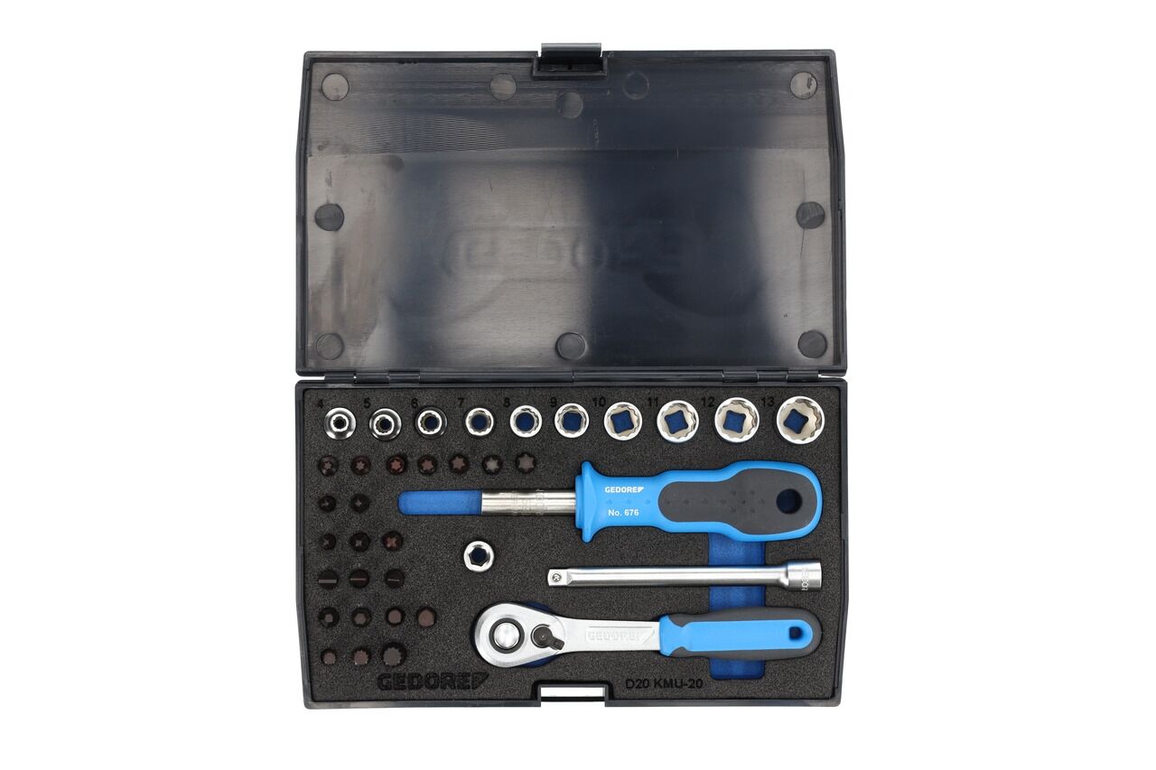 GEDORE Steckschlüssel-Satz 1/4" 37-tlg UD-IN-IS-PH-PZ-TX, D 20 KMU-20, 1822373 GEDORE Steckschlüssel-Satz 1/4" 37-tlg UD-IN-IS-PH-PZ-TX, D 20 KMU-20, 1822373