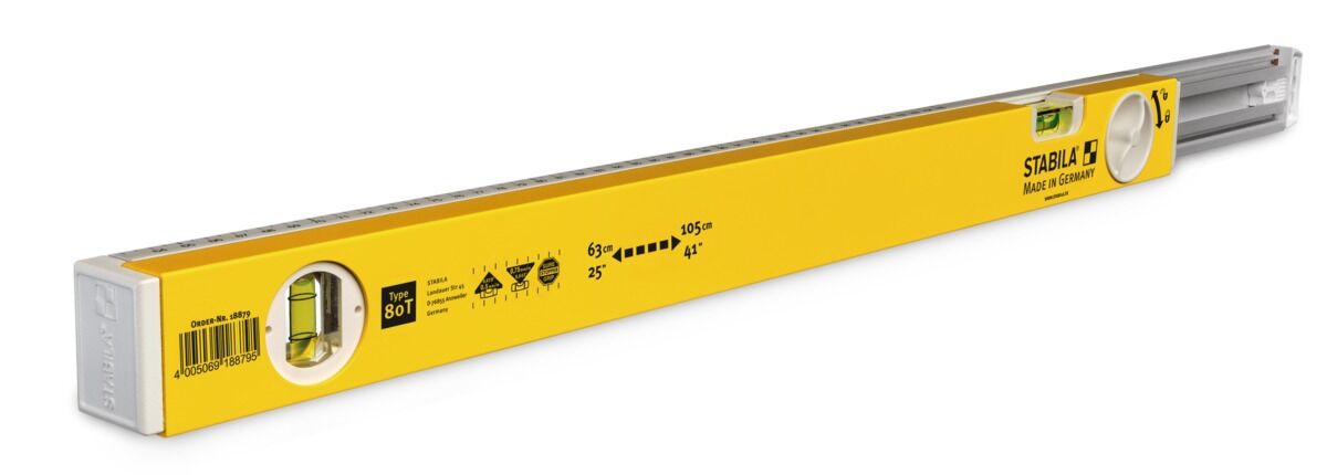 STABILA Teleskop-Wasserwaage 80T 63 - 105 cm