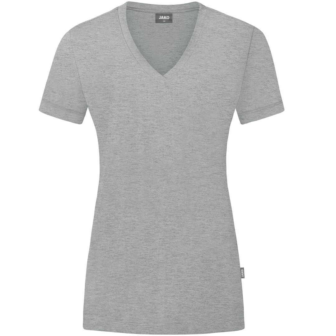 JAKO T-Shirt Organic Damen C6120, Gr. 34 hellgrau meliert