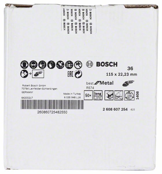 BOSCH Fiberschleifscheibe R574 Best for Metal 115mm K 36