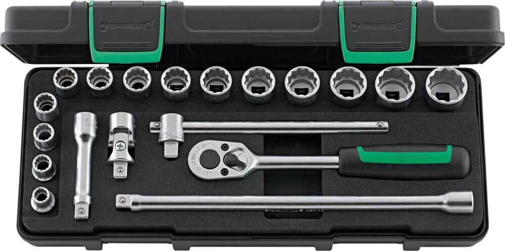 STAHLWILLE Steckschl.-Grt. 3/8" 19tlg. 45/14/5I KN STAHLWILLE Steckschl.-Grt. 3/8" 19tlg. 45/14/5I KN