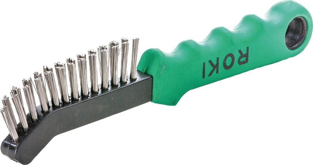 Profi-Handbürste ROKI Edelstahldraht glatt 0,35mm Profi-Handbürste ROKI Edelstahldraht glatt 0,35mm