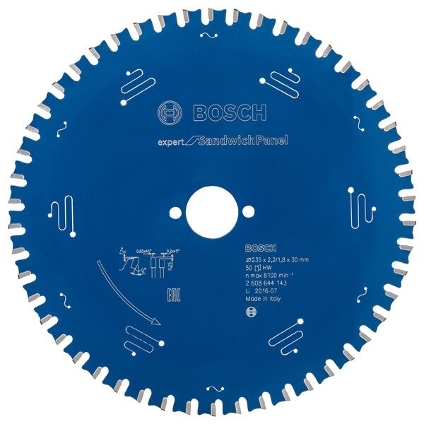 BOSCH Kreissägeblatt HW Expert S. Panel 235x30x2,2 50T
