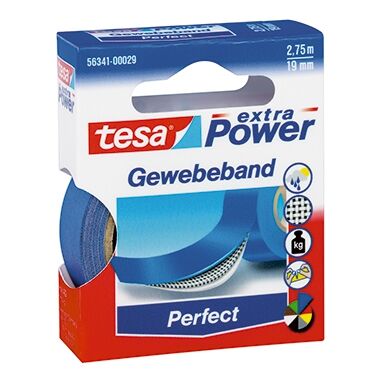 TESA Gewebeband Extra Power Perfect 56341-00029 19mmx2,75m blau TESA Gewebeband Extra Power Perfect 56341-00029 19mmx2,75m blau