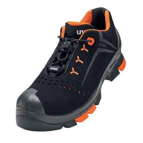 UVEX 2 Sicherheits-Halbschuh gelocht Gr. 39 W11 S1PL ESD SR schw/or 6501.2
