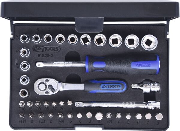 KS TOOLS 1/4" Steckschlüssel-Satz CHROMEplus, 40-teilig
