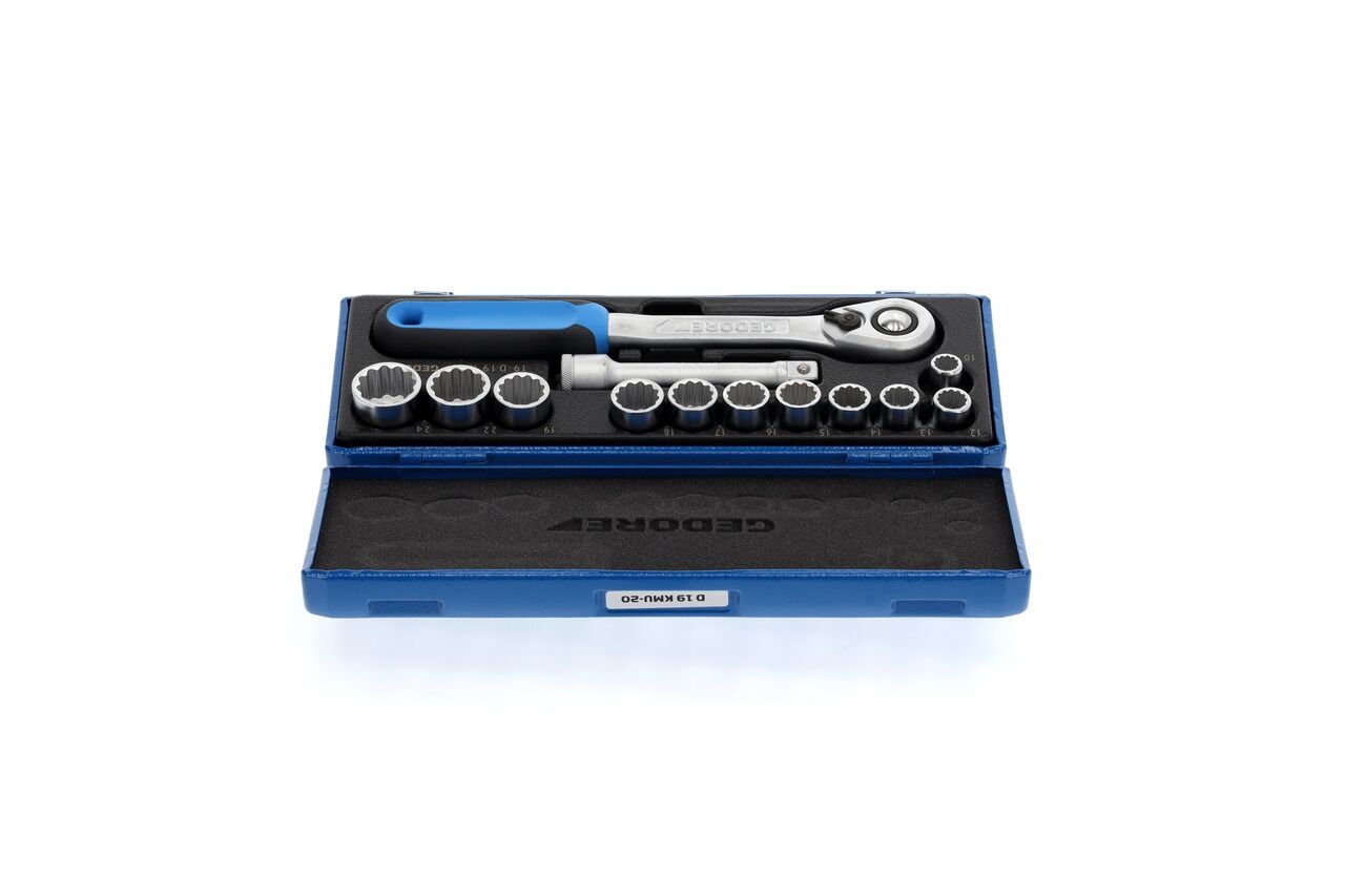 GEDORE Steckschlüssel-Set 1/2" 13-tlg UD 10-24mm D 19 KMU-20 2545829