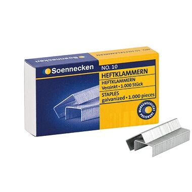 SOENNECKEN Heftklammern 3495 Nr.10 verzinkt 1.000 St./Pack.