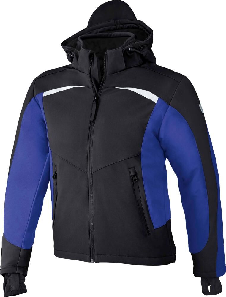 KÜBLER Winterjacke, Softshell, Gr. S, schw./kbl.blau