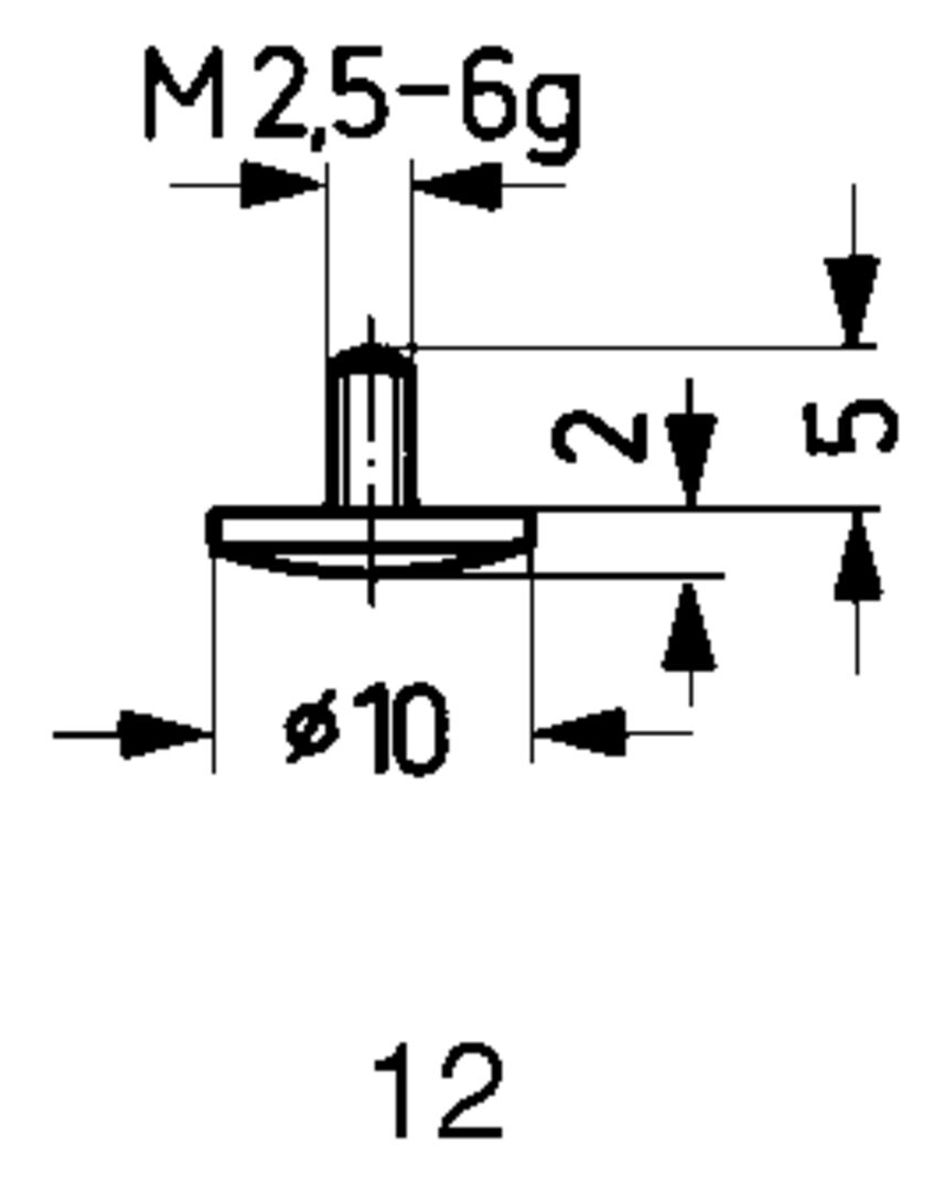 KÄFER Messeinsatz für Messuhren &Feinz. Hartmit Abb.12/10,0mm