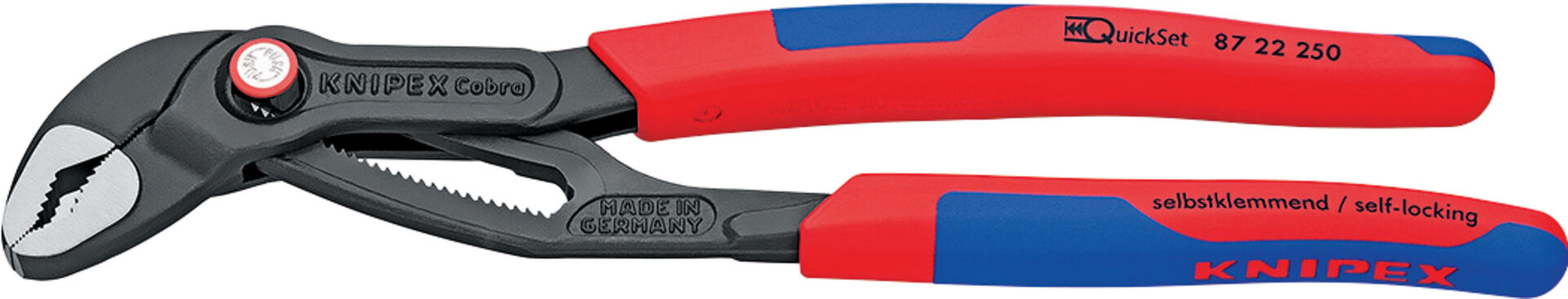 KNIPEX 87 22 250 Cobra QuickSet Hightech-Wasserpumpenzange 250mm KNIPEX 87 22 250 Cobra QuickSet Hightech-Wasserpumpenzange 250mm