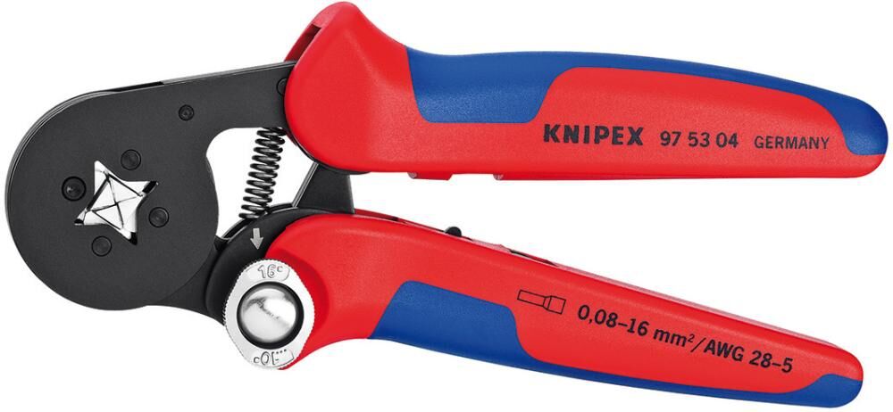KNIPEX 97 53 04 Selbsteinstellende Crimpzange für Aderendhülsen brün. 180mm