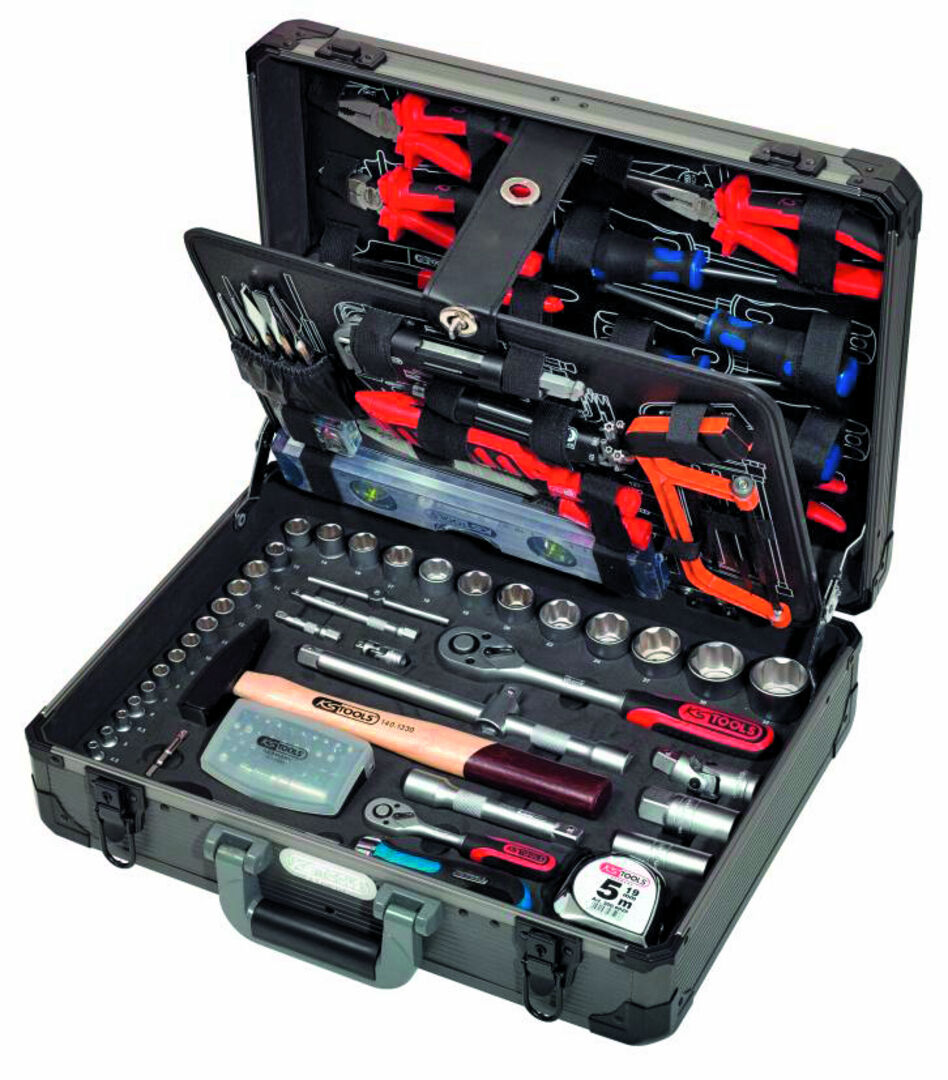 KS TOOLS Universal-Werkzeugsortiment 1/4" + 1/2", 127-teilig im Koffer