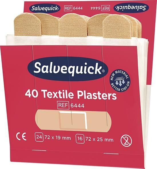 SALVEQUICK Nachfüllpack 6x40 Pflaster, Textil SALVEQUICK Nachfüllpack 6x40 Pflaster, Textil