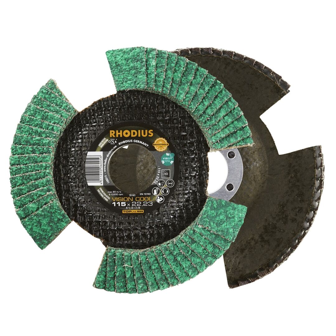 RHODIUS Lamellenschleifscheibe VISION 115mm K 40 RHODIUS Lamellenschleifscheibe VISION 115mm K 40
