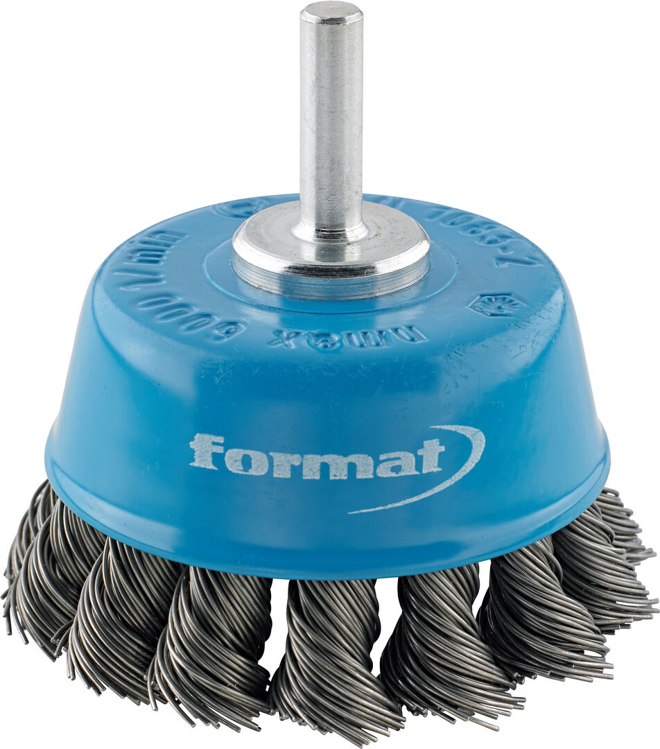 FORMAT Topfbürste Stahldraht gezopft 6mm 65x0,50mm