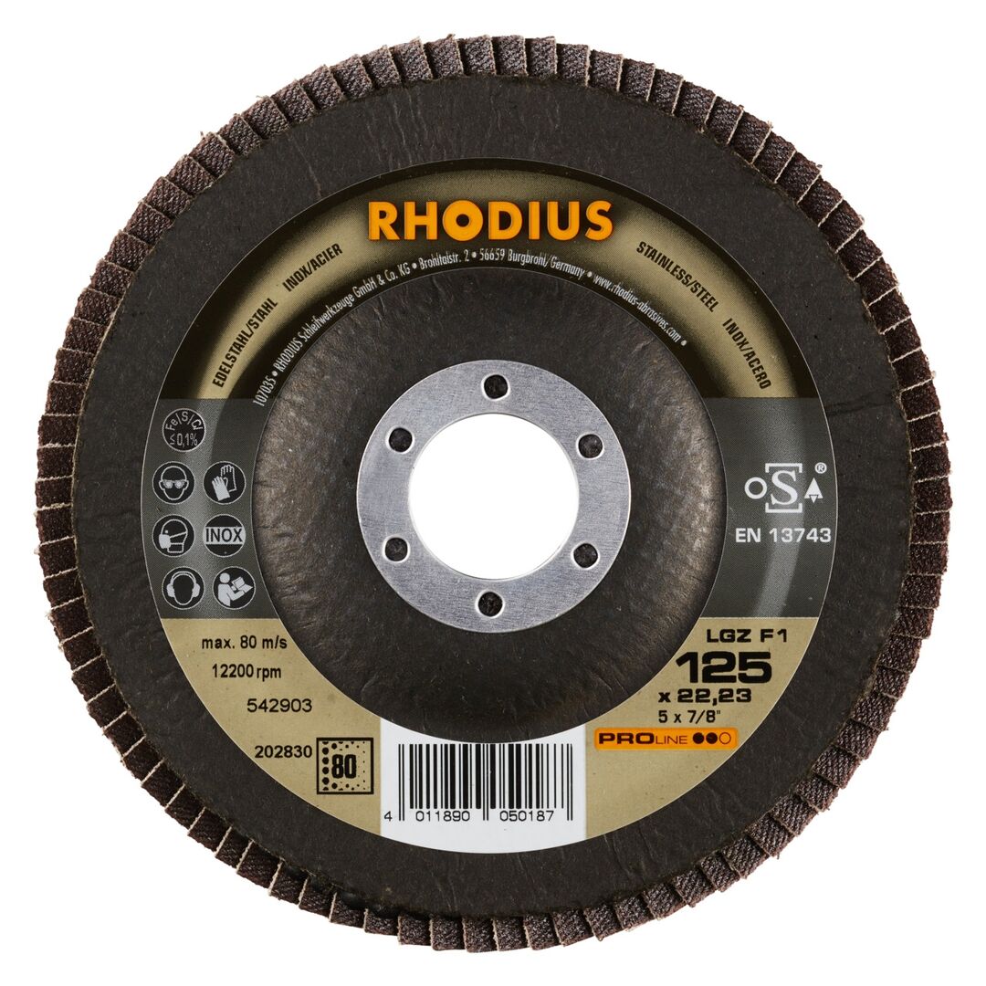 RHODIUS Lamellenschleifsch.LGZ F1 125mm K 80 RHODIUS Lamellenschleifsch.LGZ F1 125mm K 80