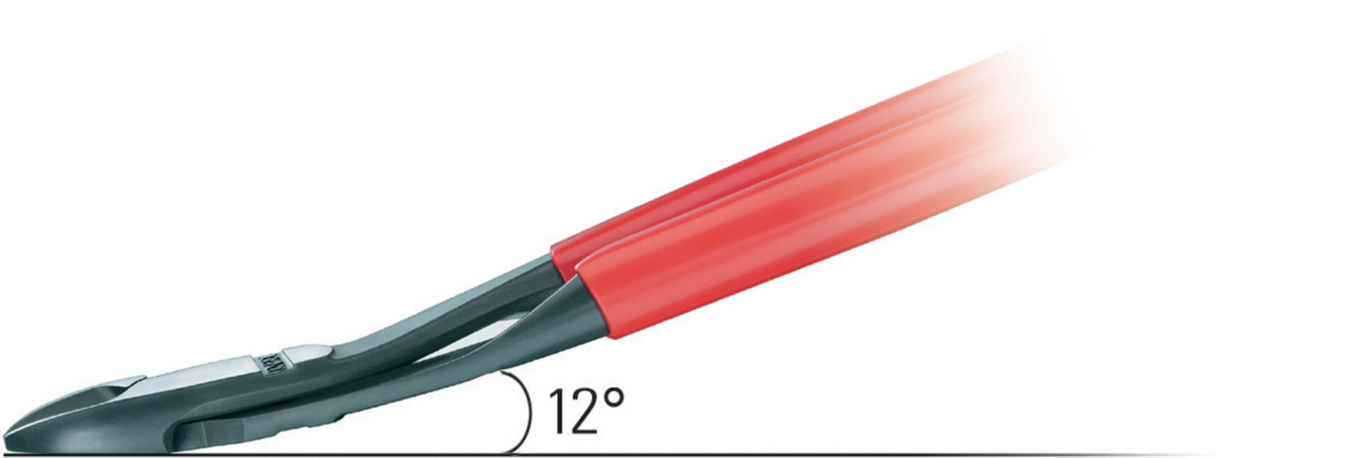 KNIPEX 74 21 200 Kraft-Seitenschneider schwarz atramentiert 200 mm