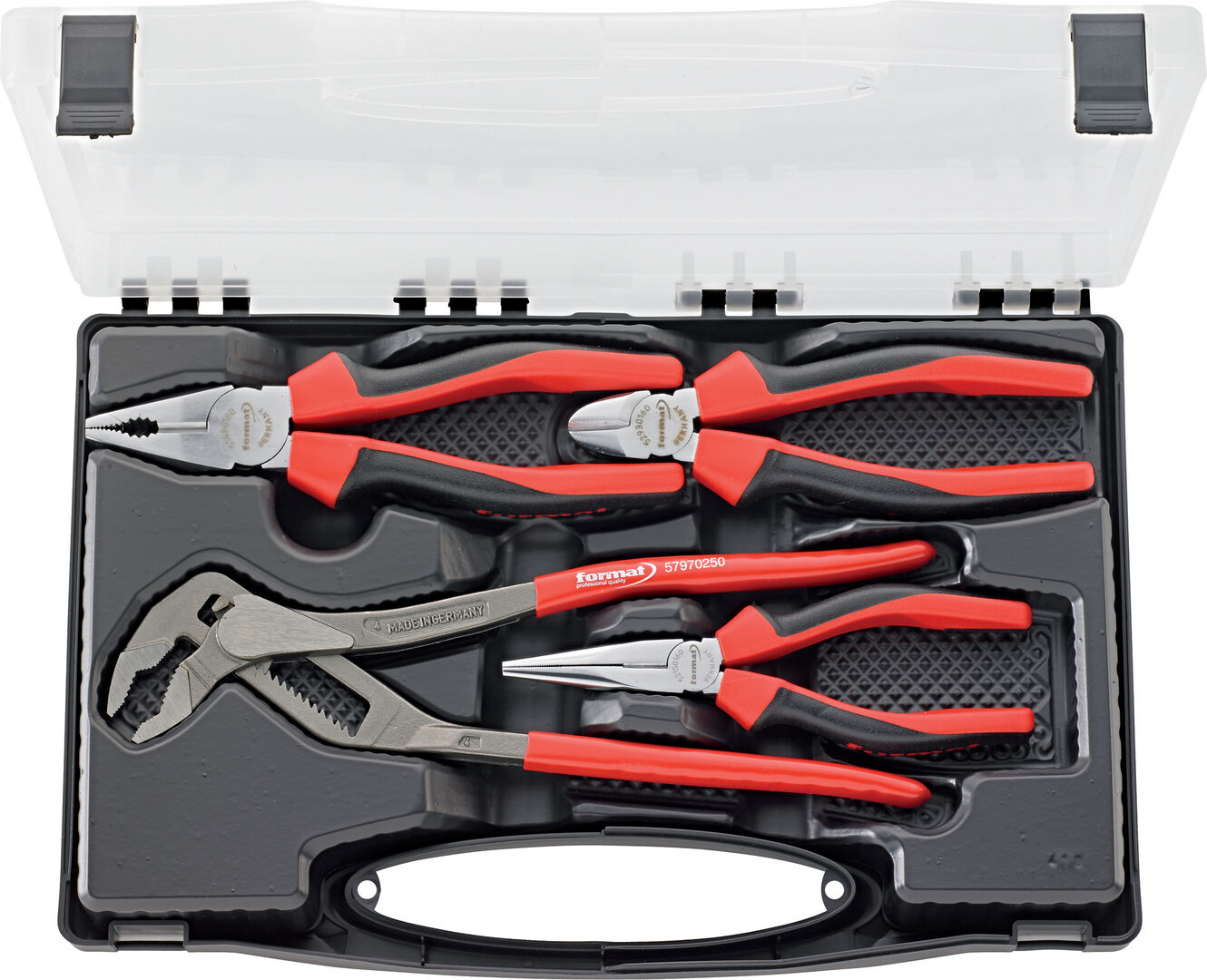 FORMAT Zangen-Set verchromt 4tlg. 2K-Griff FORMAT Zangen-Set verchromt 4tlg. 2K-Griff