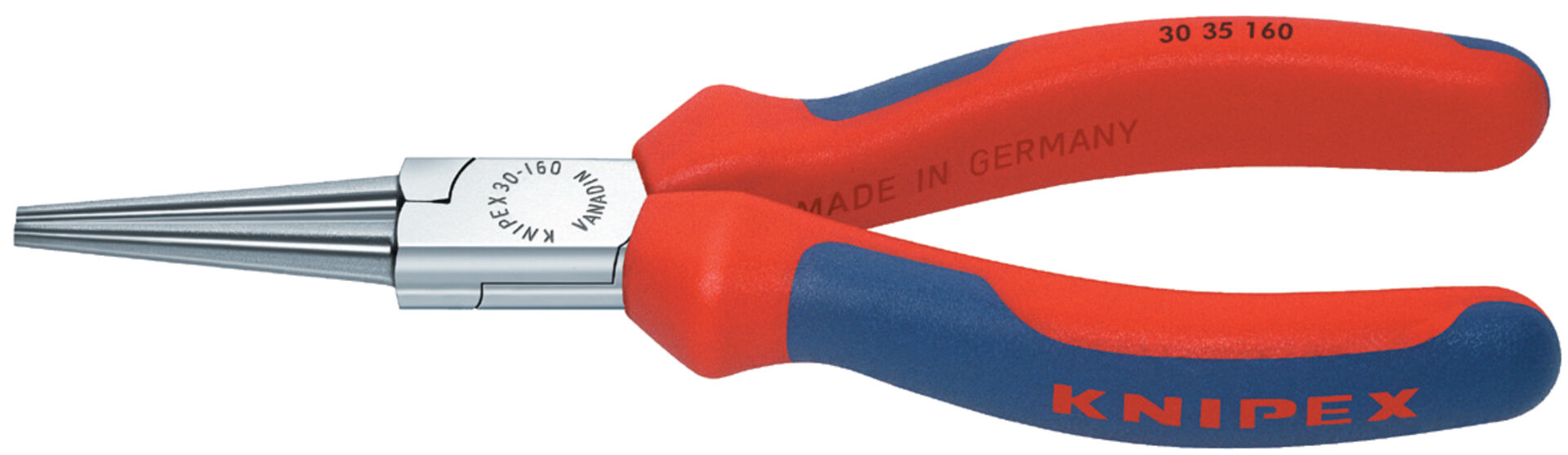 KNIPEX 30 35 160 Langbeckzange mit Mehrko.-Hülle verchromt 160 mm