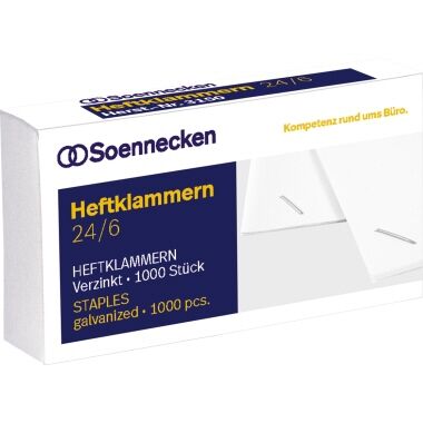 SOENNECKEN Heftklammern 3151 24/6 verzinkt 1.000St./Pack. SOENNECKEN Heftklammern 3151 24/6 verzinkt 1.000St./Pack.