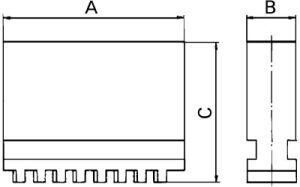 RÖHM Vierbackensatz DIN6350 BL 160mm RÖHM Vierbackensatz DIN6350 BL 160mm