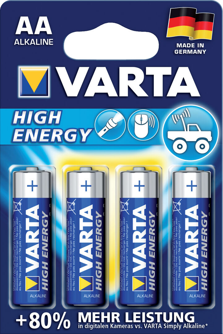 VARTA Batterie, AA K4/Mignon Bli.Verp. 4 Stk., Alkali-Mangan-Qualität