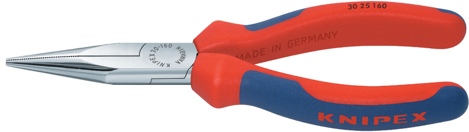 KNIPEX 30 25 140 Langbeckzange mit Mehrko.-Hülle verchromt 140 mm