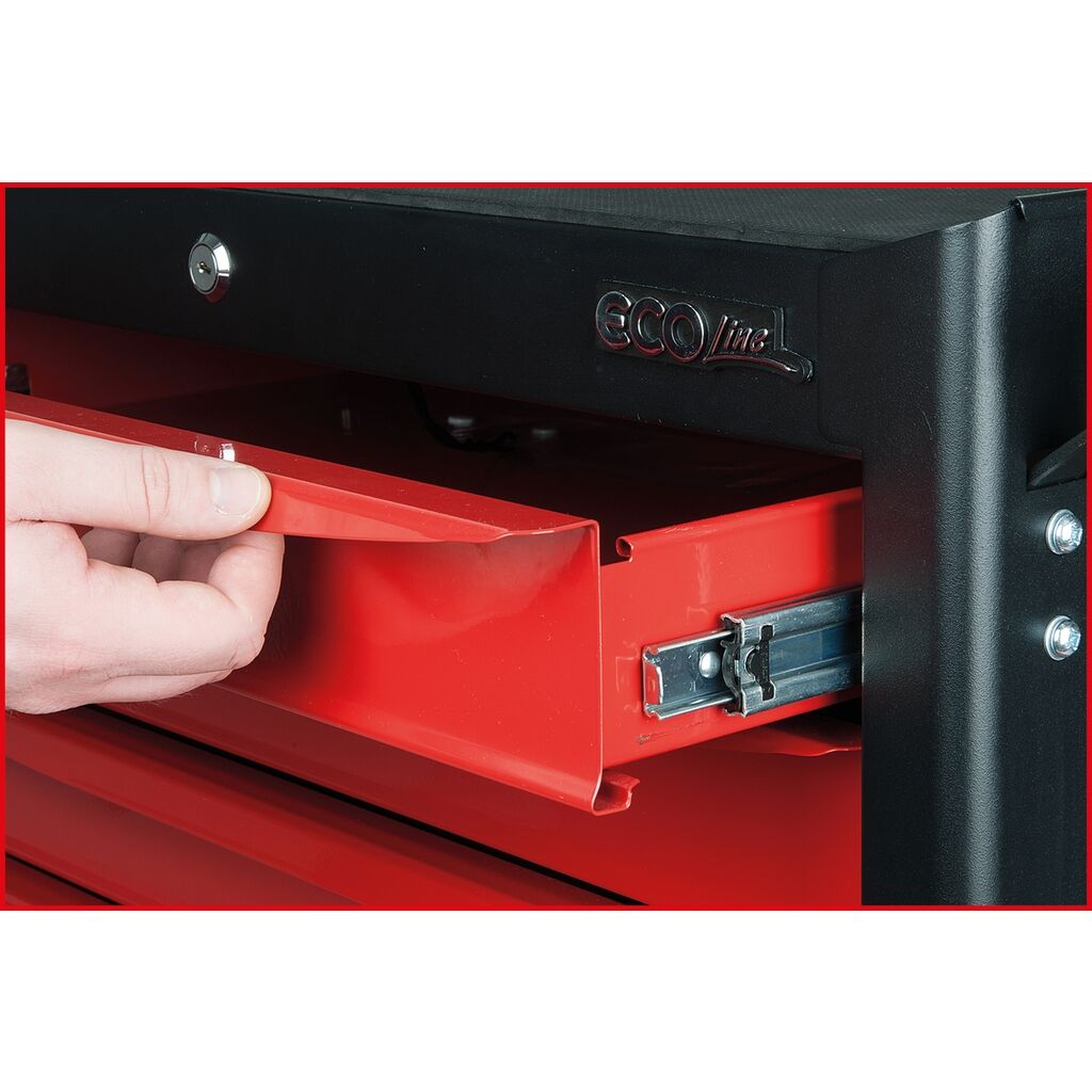 KS TOOLS ECOline SCHWARZ/ROT Werkstattwagen mit 7 Schubladen KS TOOLS ECOline SCHWARZ/ROT Werkstattwagen mit 7 Schubladen