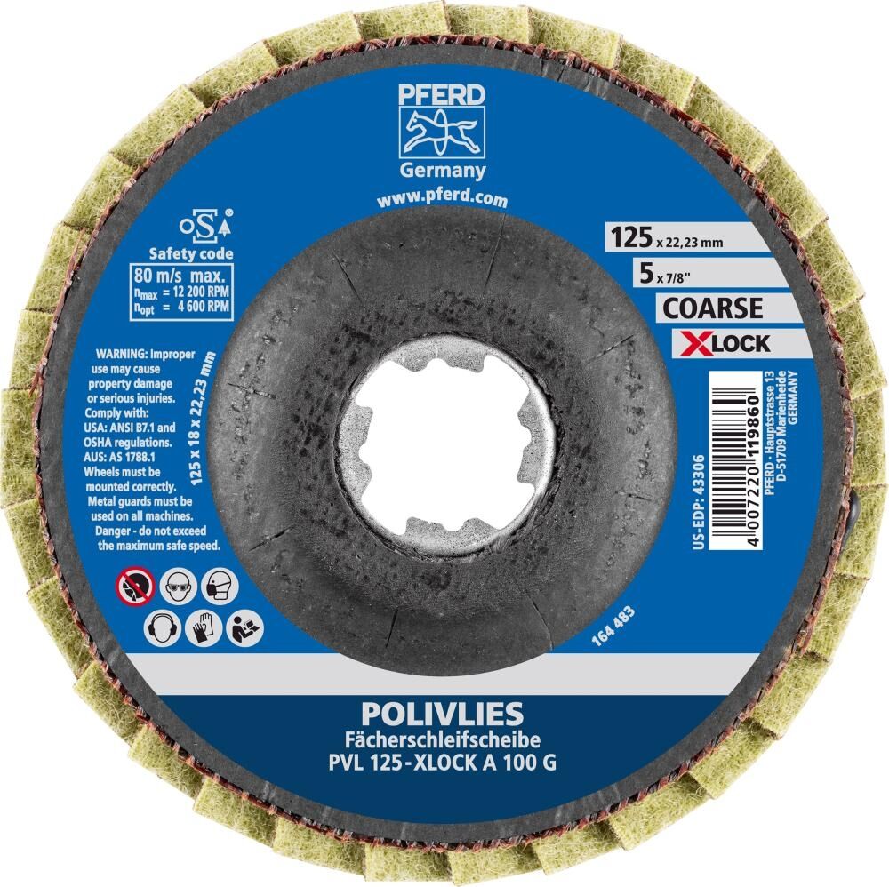 PFERD Polivliesscheibe X-LOCK 125mm PVL A 100 G PFERD Polivliesscheibe X-LOCK 125mm PVL A 100 G
