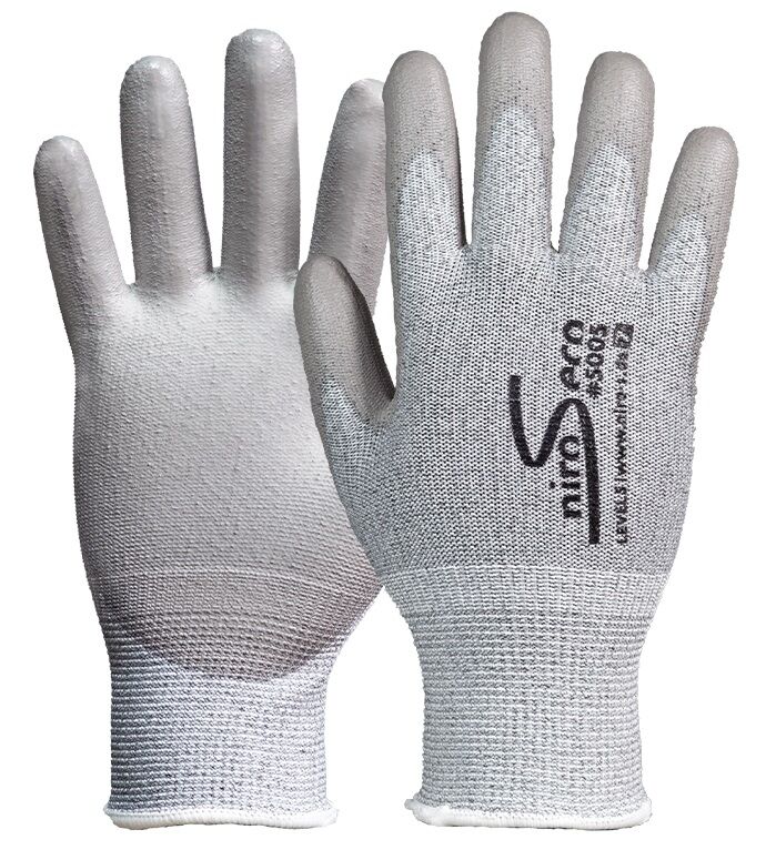 Schnittschutzhandschuhe Niro S eco 5005, EN388 4543, HPPE Faser/PU, grau, Gr. 9 Schnittschutzhandschuhe Niro S eco 5005, EN388 4543, HPPE Faser/PU, grau, Gr. 9