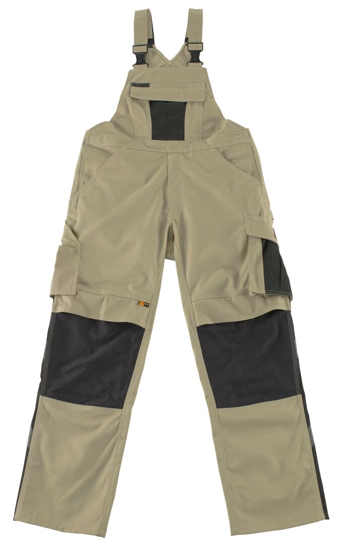 MASCOT Unique Latzhose Augsburg Gr. 82C60 hellkhaki/schwarz 12169-442