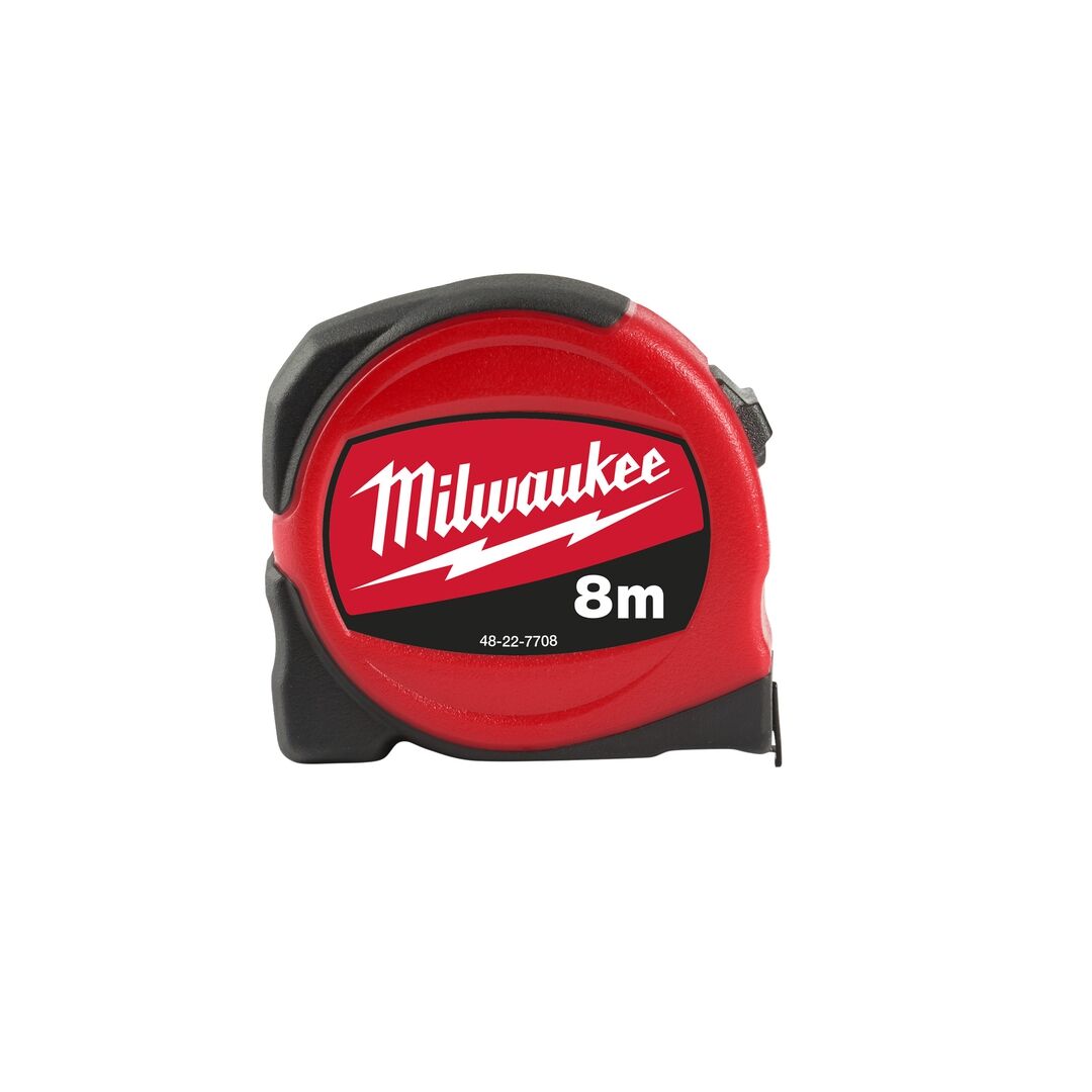 MILWAUKEE Slim-Bandmaß 25 mm breites Band 8 m, nicht-magnetisch