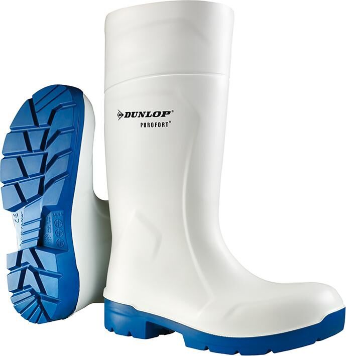 Stiefel Dunlop FoodPro Purofort MultiGrip, weiß,blau, Gr.36