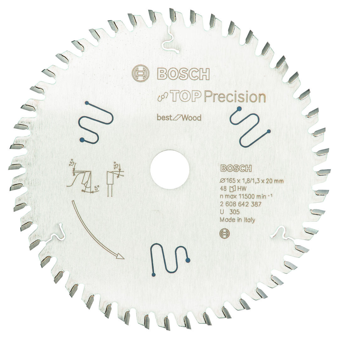 BOSCH Kreissägeblatt Top MultiMaterial 165x20mm 56Z TR-F