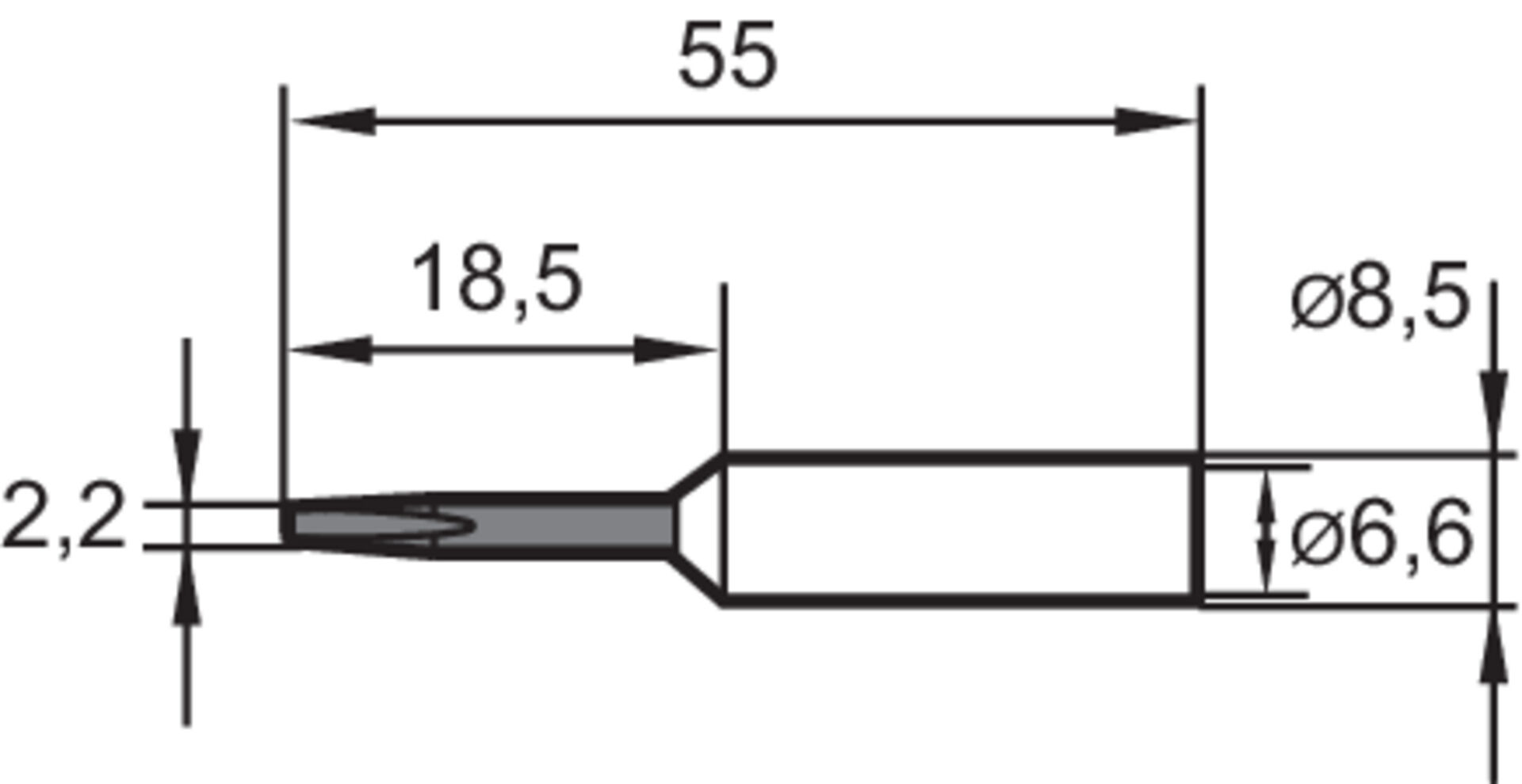 ERSA Lötspitze Ersatz Meissel 2,2mm Verlängerung SB ERSA Lötspitze Ersatz Meissel 2,2mm Verlängerung SB