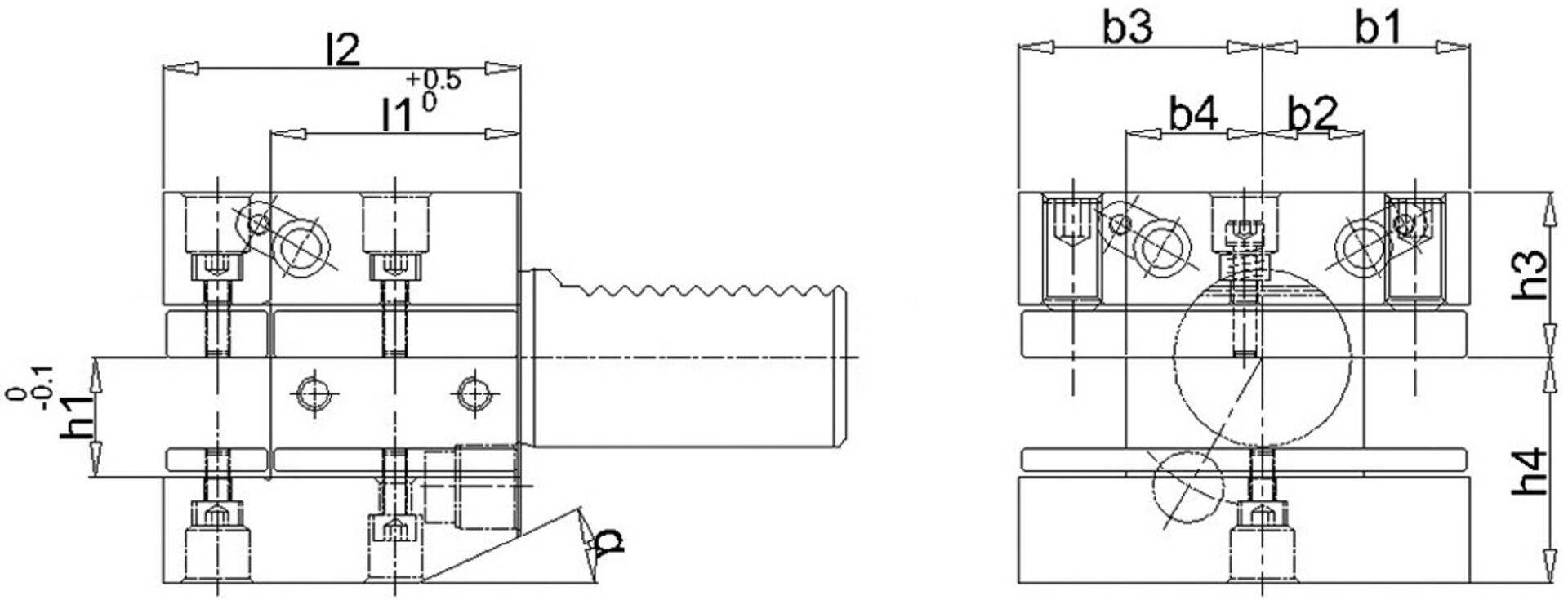 VDI Mehrfachaufnahme D1 30x20mm Überk.