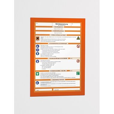 DURABLE Magnetrahmen MAGAFRAME 487209 DIN A4 orange 2St./Pack. DURABLE Magnetrahmen MAGAFRAME 487209 DIN A4 orange 2St./Pack.