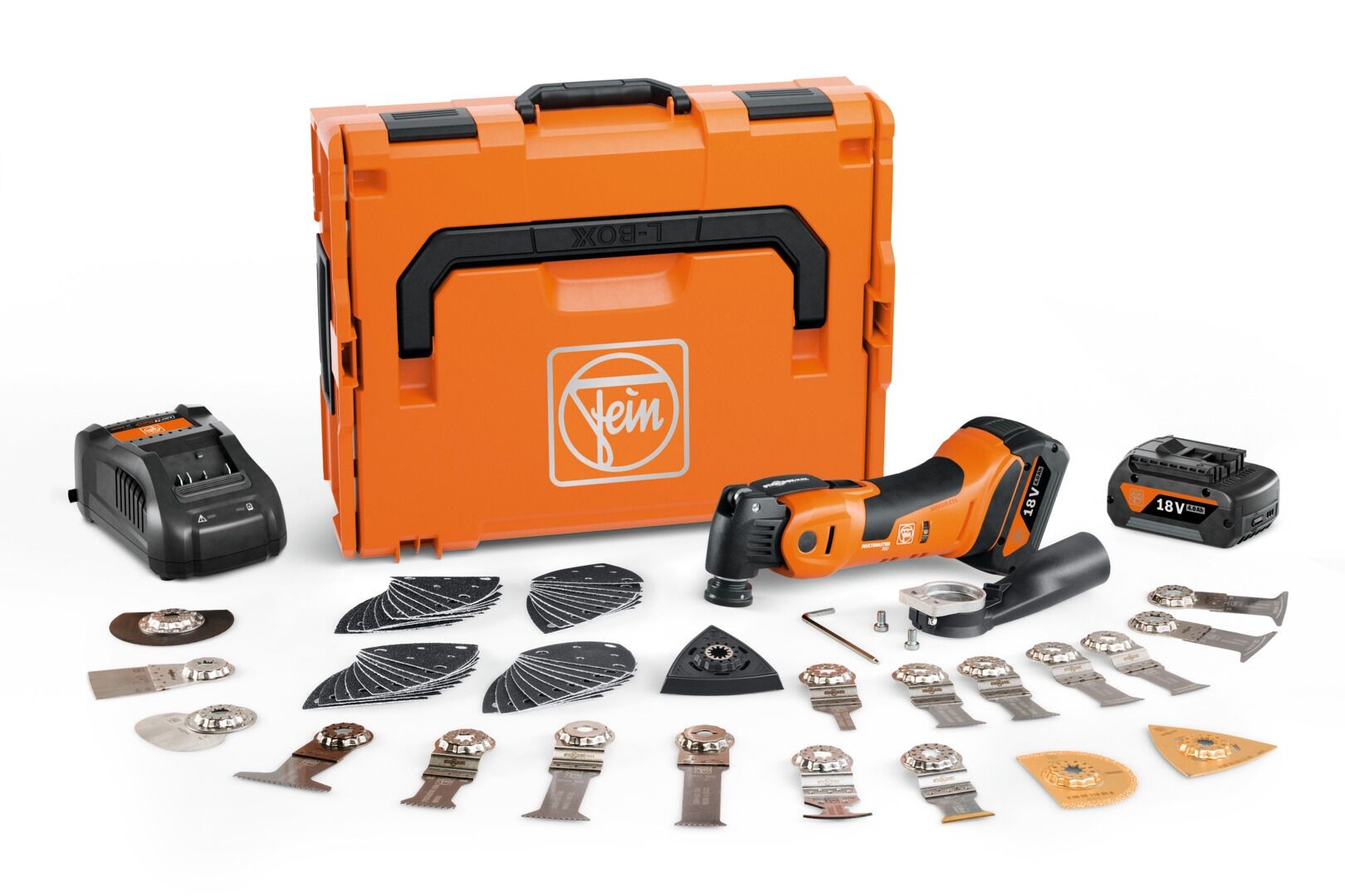 FEIN Akku Multimaster Amm 700 Max Top AS 2x 4.0Ah Akku + Ladegerät GAL 1880 CV FEIN Akku Multimaster Amm 700 Max Top AS 2x 4.0Ah Akku + Ladegerät GAL 1880 CV
