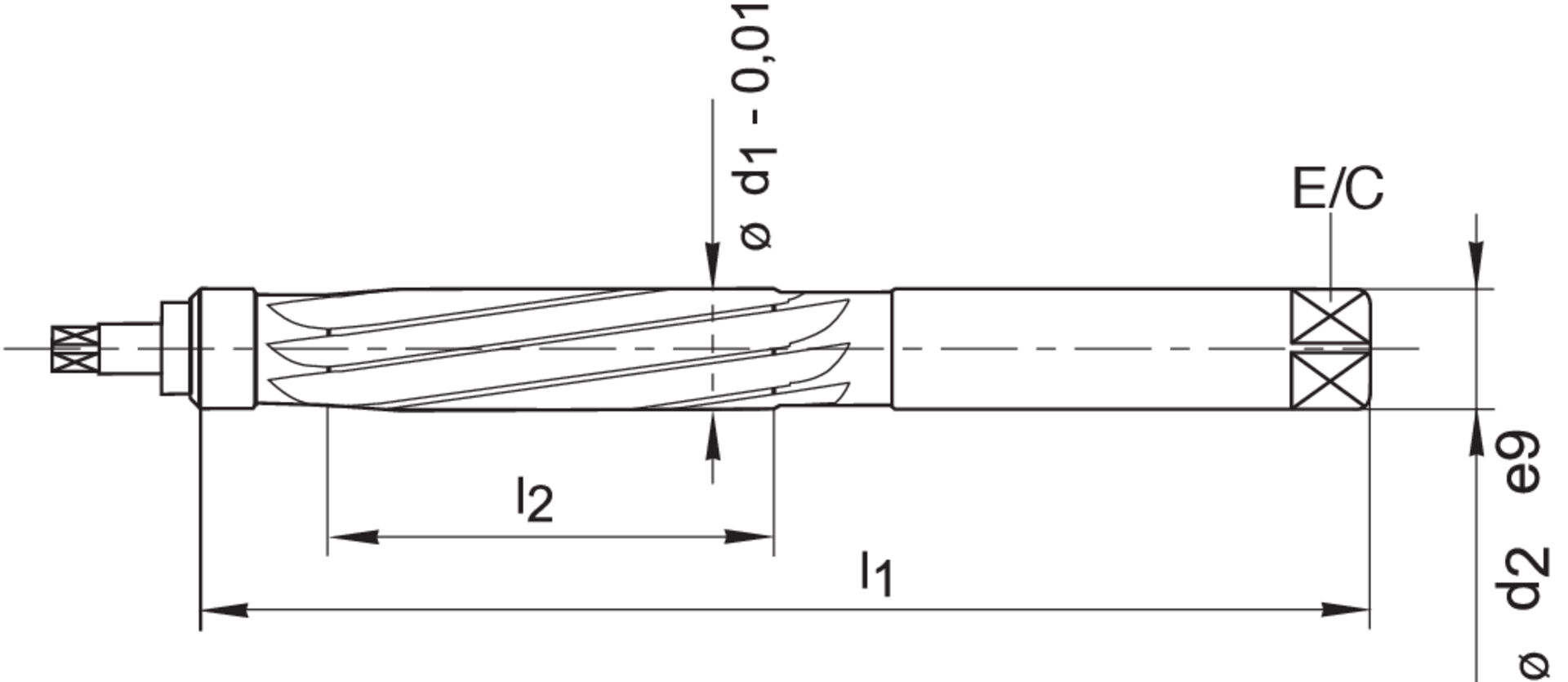 BECK Handreibahle D859 HSS 19,0mm