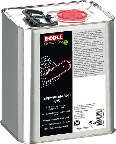 E-COLL EU Sägeketten-Haftöl UWS 10 Liter Kanister, umweltschonend