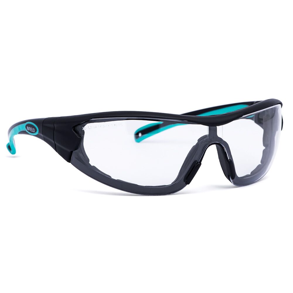 INFIELD Schutzbrille Velor PC AF AS UV schwarz/türkis 9600 155 INFIELD Schutzbrille Velor PC AF AS UV schwarz/türkis 9600 155